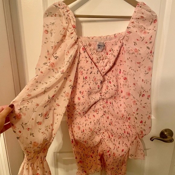 Floral Pink Smocked Mini Dress 🎀 - Picture 1 of 4